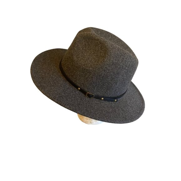 Gray Wool Blend Hipster Hat One Size - Picture 1 of 6